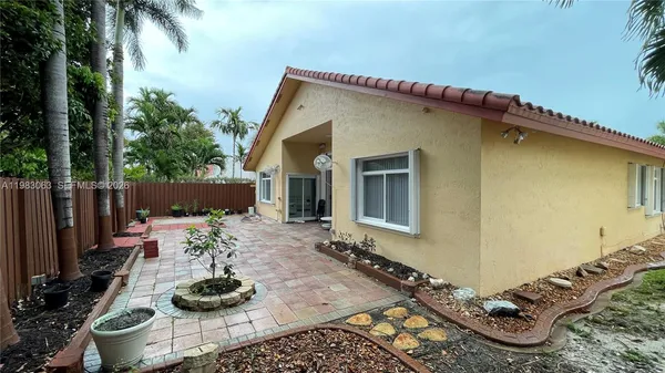 a backyard of a house