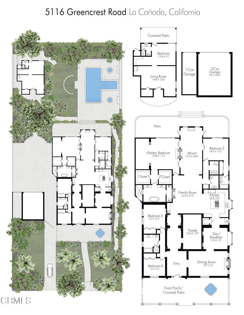 5116 Greencrest Road La Canada Flintridge, CA 91011 - Photo 53 of 53 Floorplan 5116 Greencrest