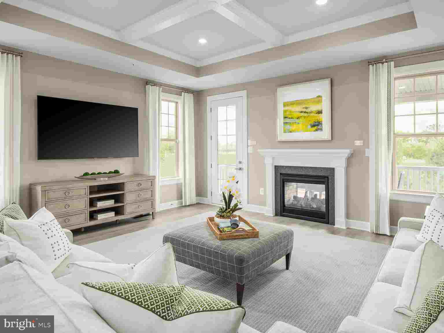 6558 Stream Song Court Columbia, MD 21044 - Photo 3 of 20 a living room with furniture a fireplace and a flat screen tv