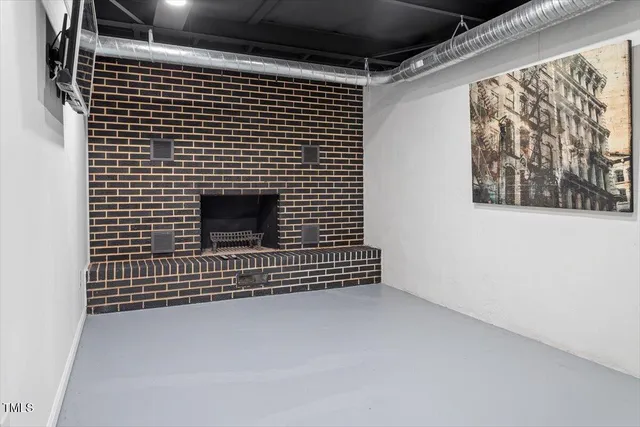 a view of a bench in the roof deck