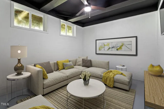 a front view of house with yard outdoor seating