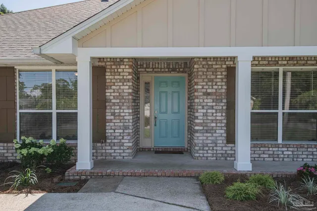 a front view of a house