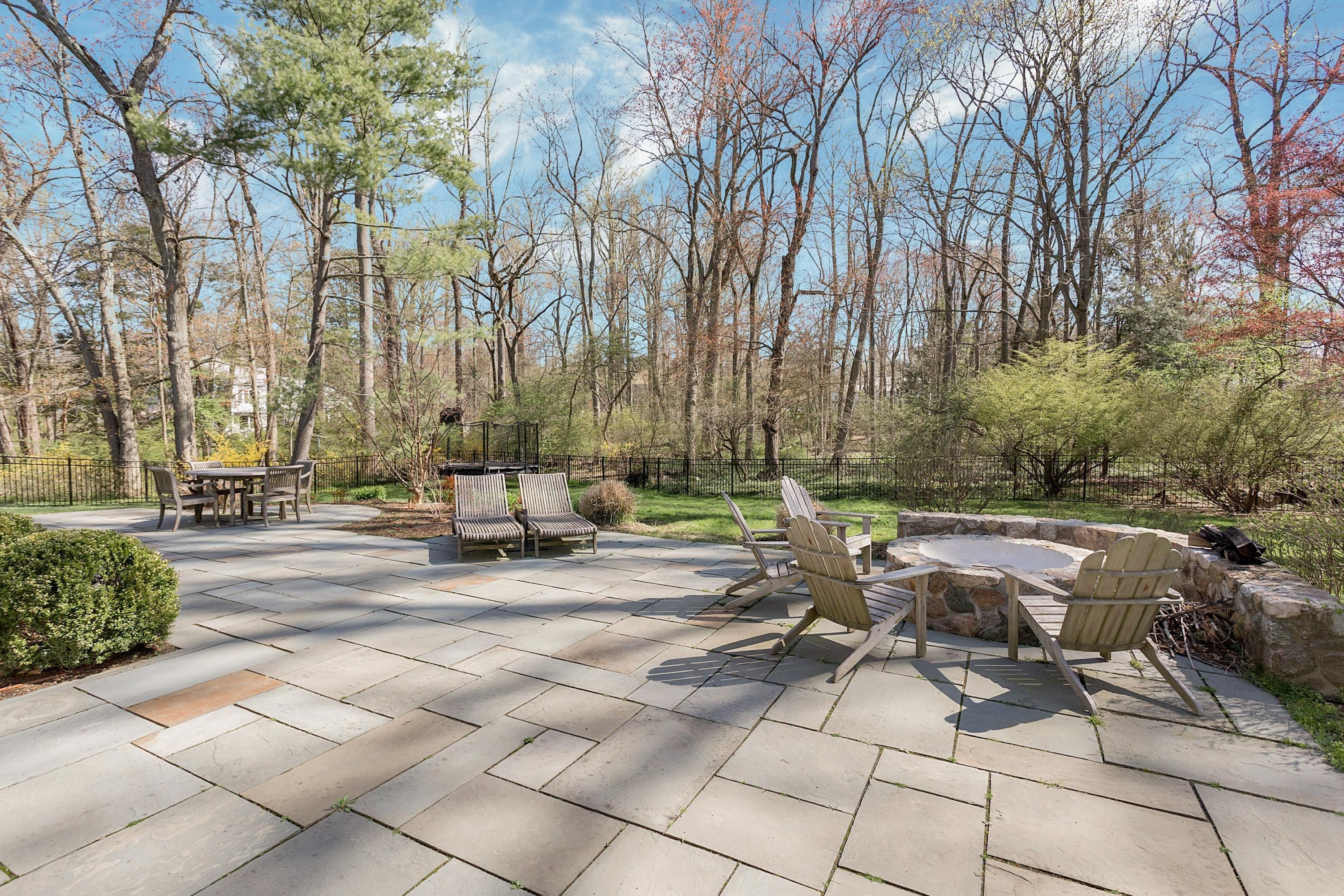 5 Old Parish Road Darien, CT 06820 - Photo 38 of 40 a view of swimming pool with outdoor seating and trees