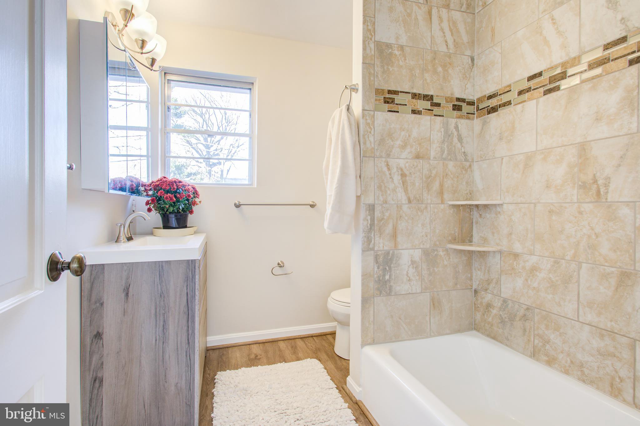 1004 Stirling Road Silver Spring, MD 20901 - Photo 13 of 27 a bathroom with a bathtub a shower and a window