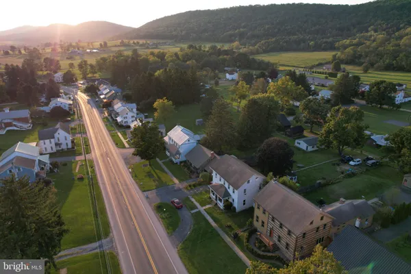 a view of a lake with a mountain