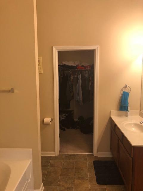 Master has large walk in closet