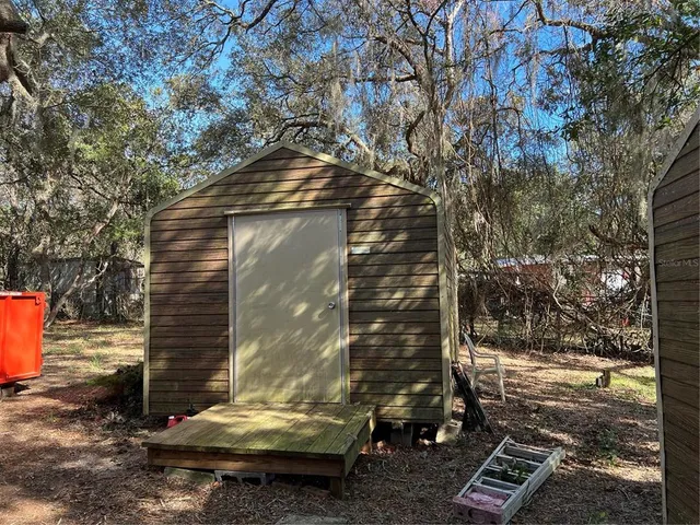a backyard of a house