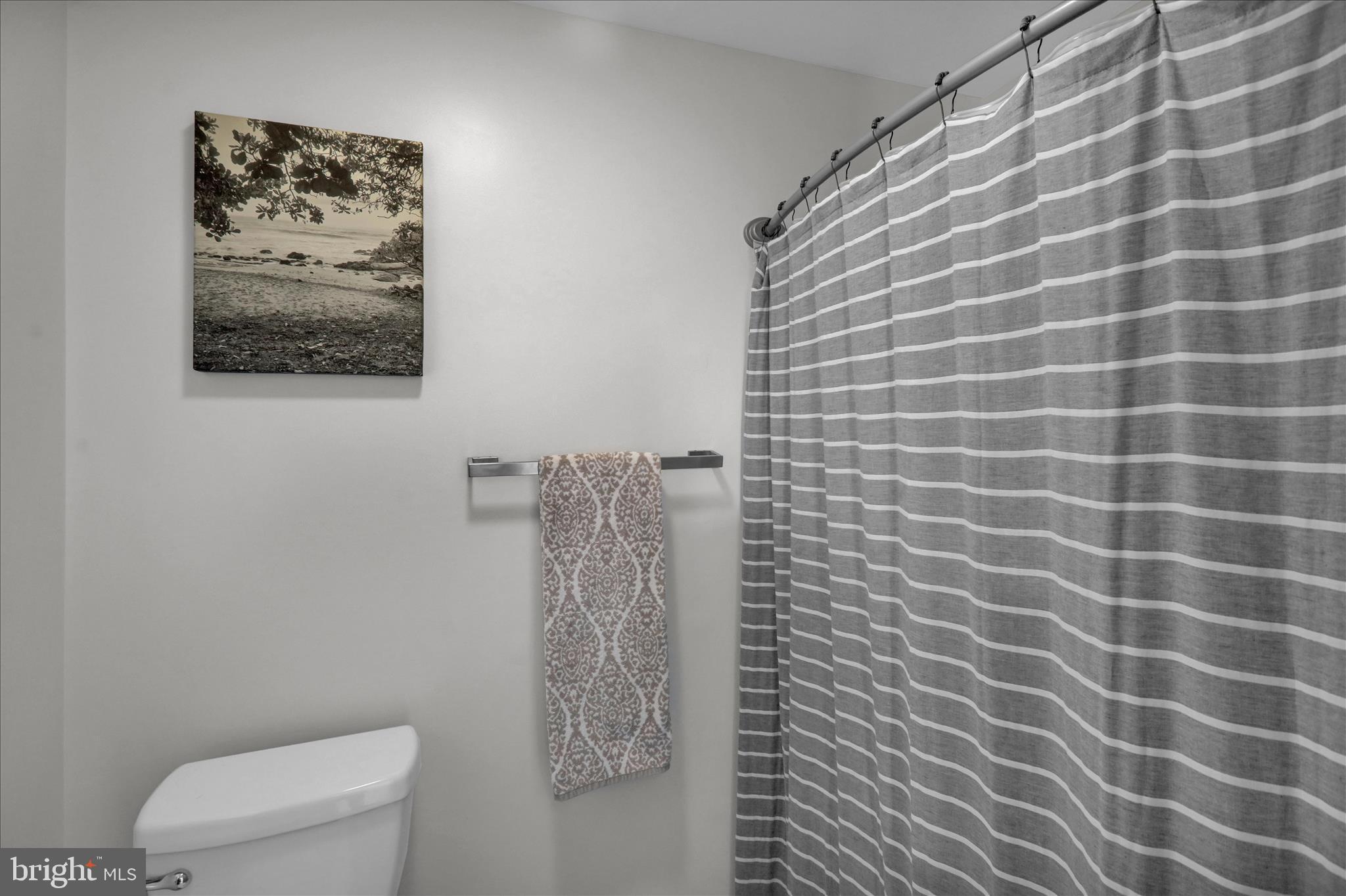 2930 Reedy Road Sinking Spring, PA 19608 - Photo 21 of 45 a bathroom with a toilet and a shower curtain