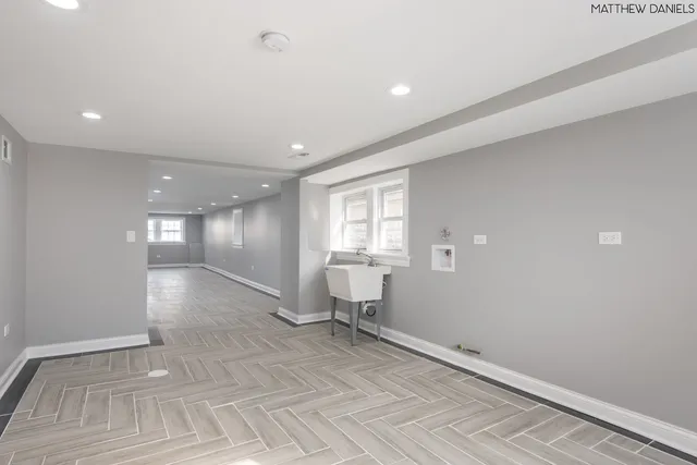 a view of a room and window