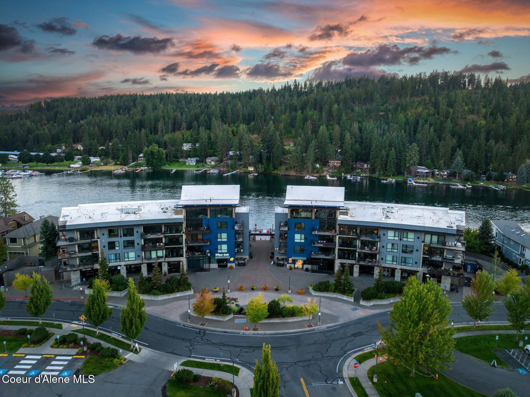 1950 Bellerive Lane, Unit 310 Coeur D'Alene, ID 83814 - Photo 44 of 48 Evening Aerial Views