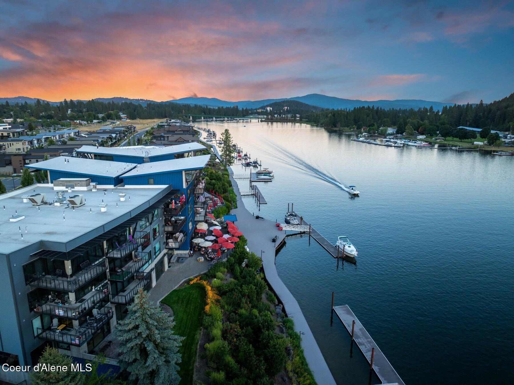 1950 Bellerive Lane, Unit 310 Coeur D'Alene, ID 83814 - Photo 45 of 48 Evening Aerial Views