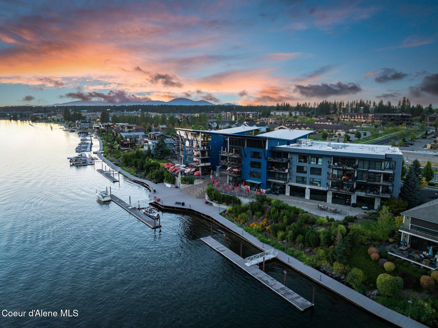 1950 Bellerive Lane, Unit 310 Coeur D'Alene, ID 83814 - Photo 47 of 48 Evening Aerial Views