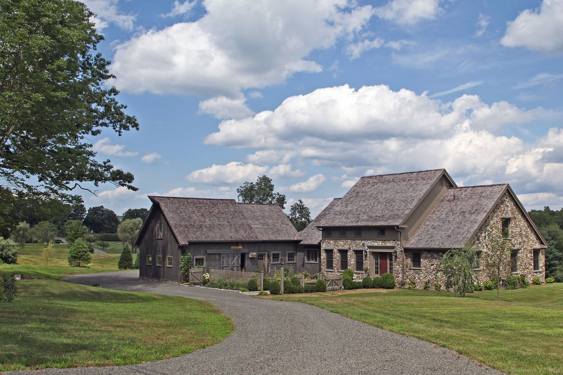 a aerial view of a house