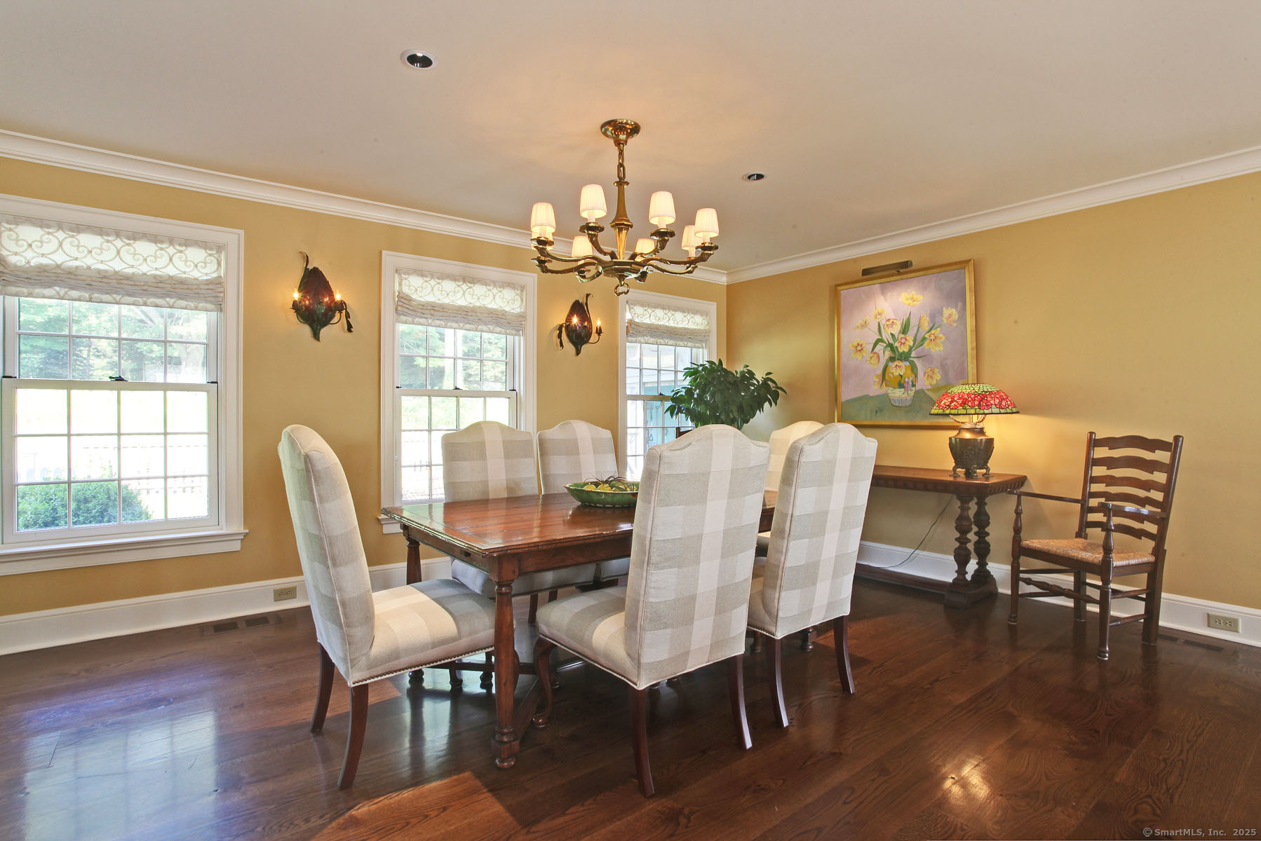 103 B Chalybes Road West Roxbury, CT 06783 - Photo 10 of 38 a dining room with furniture a chandelier and wooden floor