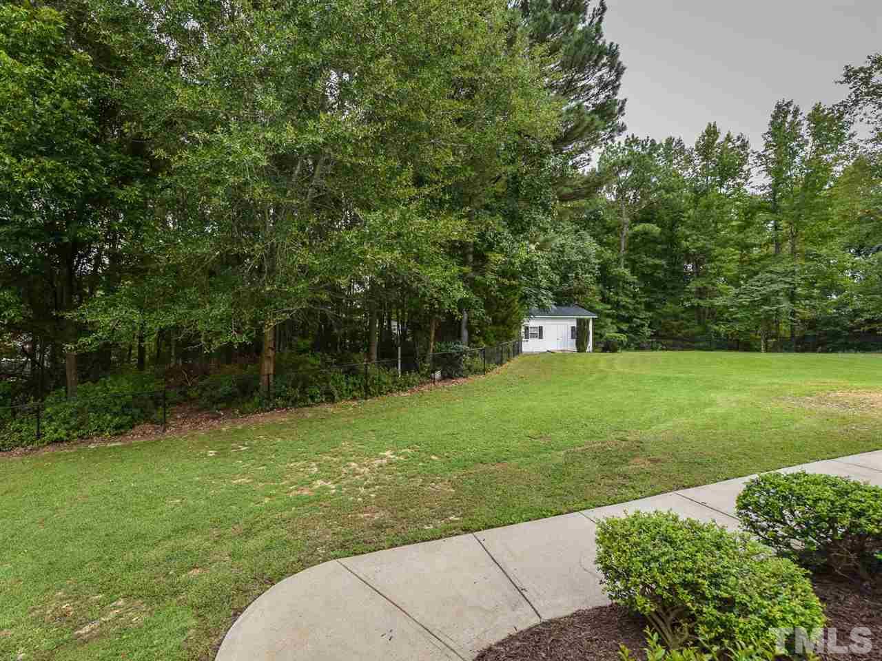 6005 Maton Place Raleigh, NC 27603 - Photo 24 of 30 a view of a garden with a fountain