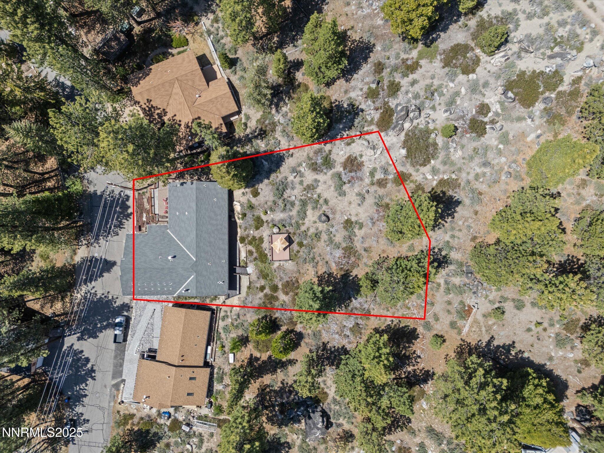 315 Paiute Drive Stateline, NV 89449 - Photo 62 of 77 an aerial view of a house with a yard and large trees
