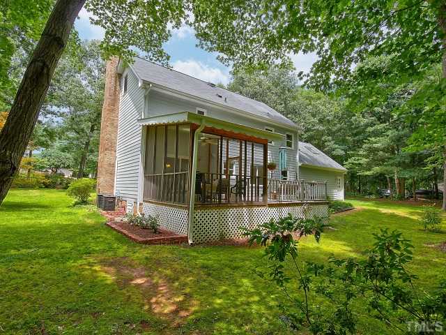 113 Bayleaf Drive Raleigh, NC 27615 - Photo 20 of 23 Amazing screened porch with beadboard ceiling, skylights and ceiling fan