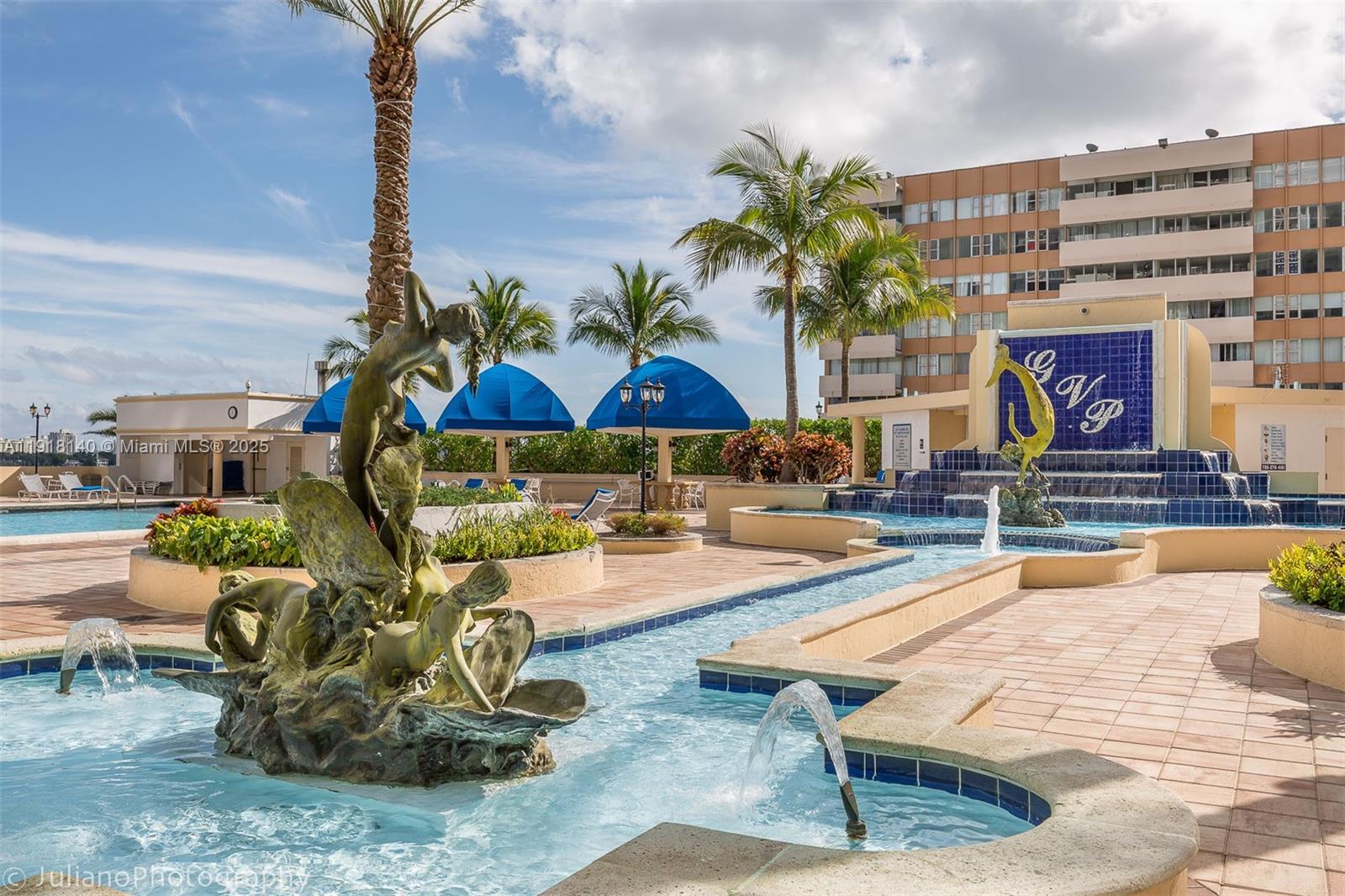 7601 East Treasure Drive, Unit PH215 North Bay Village, FL 33141 - Photo 34 of 40 a swimming pool with outdoor seating
