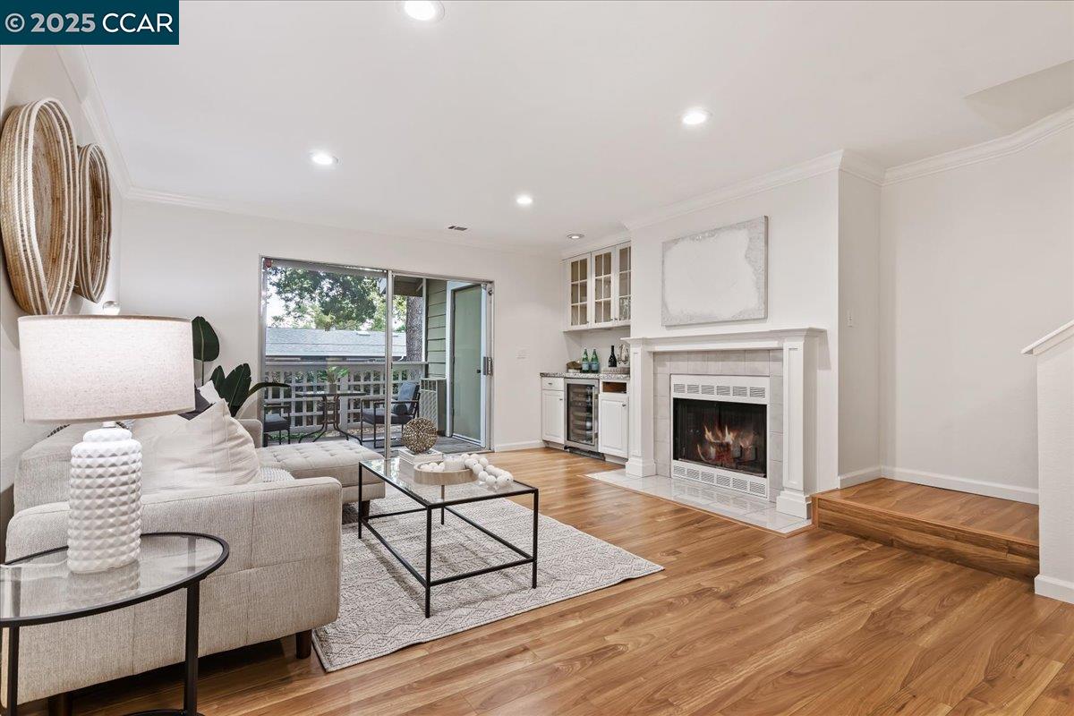 2606 Jones Road, Unit B Walnut Creek, CA 94597 - Photo 10 of 29 a living room with furniture and a fireplace