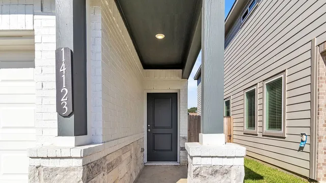 a view of front door of house