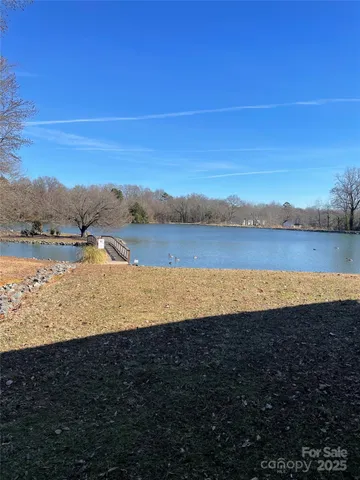 a view of a lake with houses