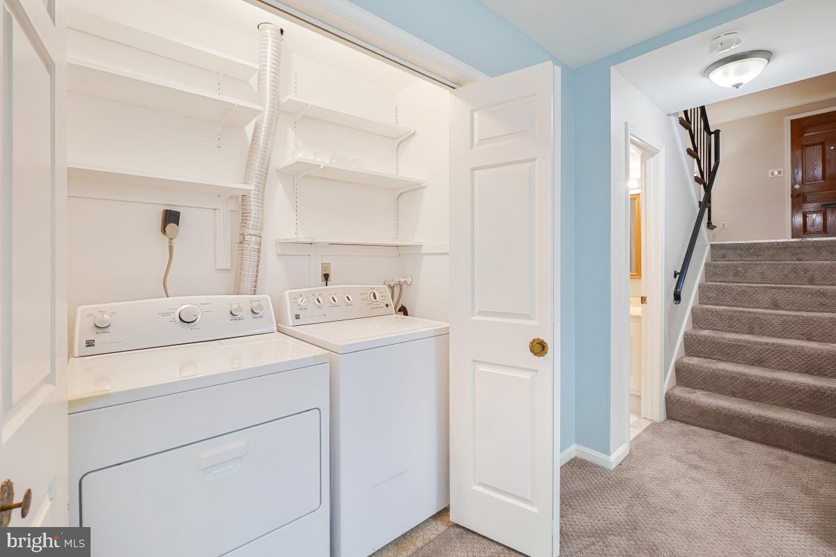 2757 Unicorn Lane Northwest Washington, DC 20015 - Photo 42 of 43 a view of storage and utility room with washer and dryer
