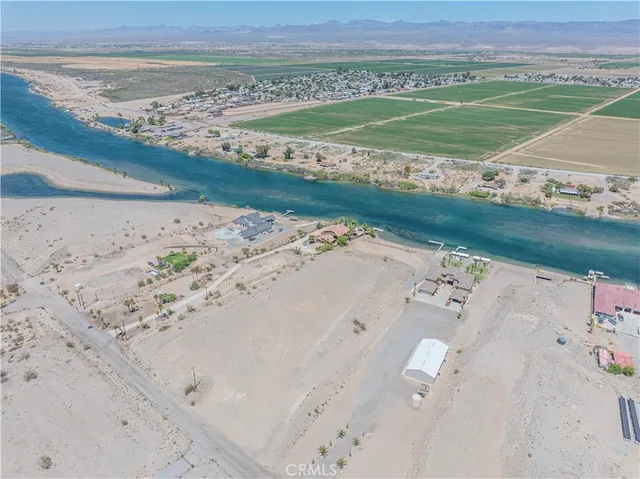 a view of a lake with a beach