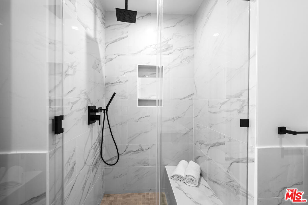 1959 Preuss Road Los Angeles, CA 90034 - Photo 15 of 29 a bathroom with a granite countertop shower