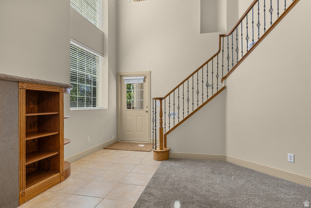 389 North Main Street St. George, UT 84770 - Photo 28 of 44 Entryway with light tile patterned floors and a high ceiling