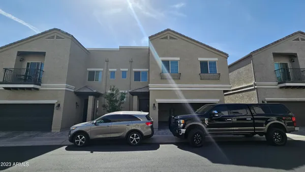 a car parked in front of a house