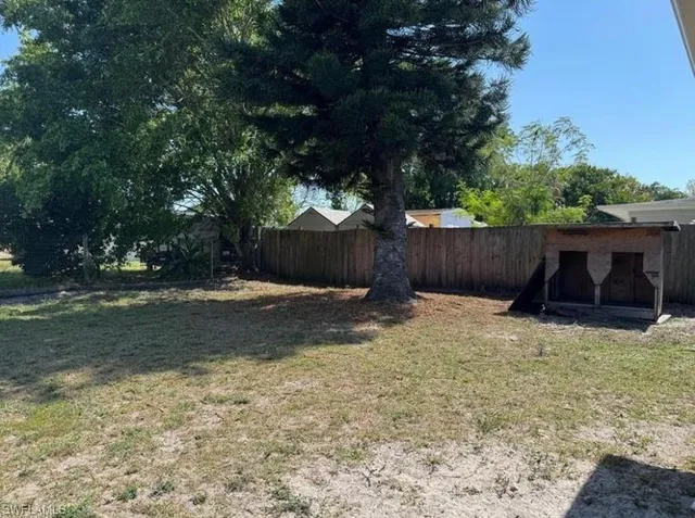 a backyard of a house