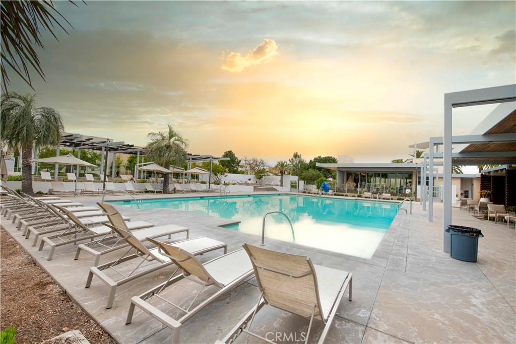 184 Terrapin Irvine, CA 92618 - Photo 48 of 74 a view of swimming pool with outdoor seating and lake view