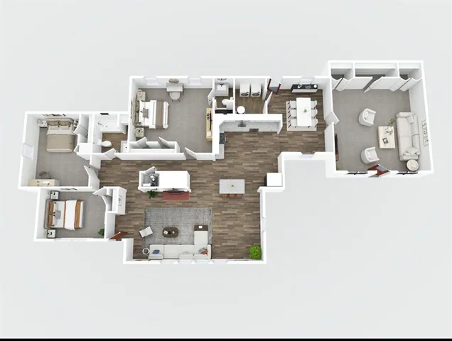 a picture of a room with a kitchen