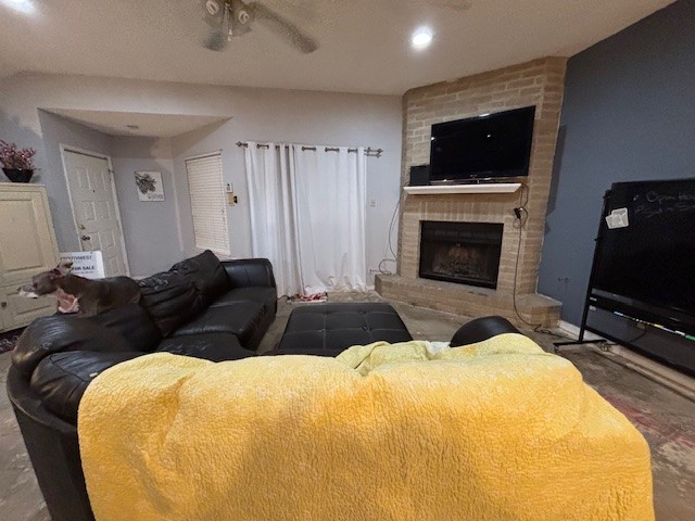 1908 Chelsea Court Rosenberg, TX 77471 - Photo 9 of 9 a bed room with a bed a flat screen tv and a fireplace