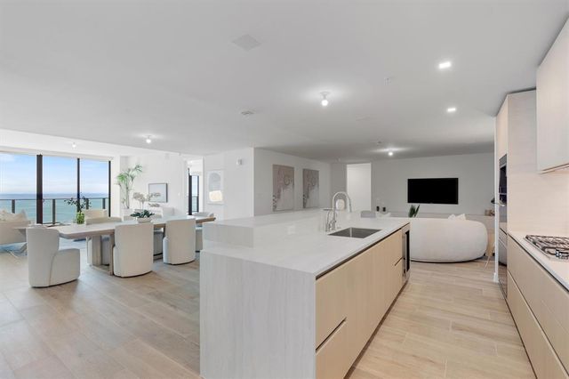 a living room with a couch and a table