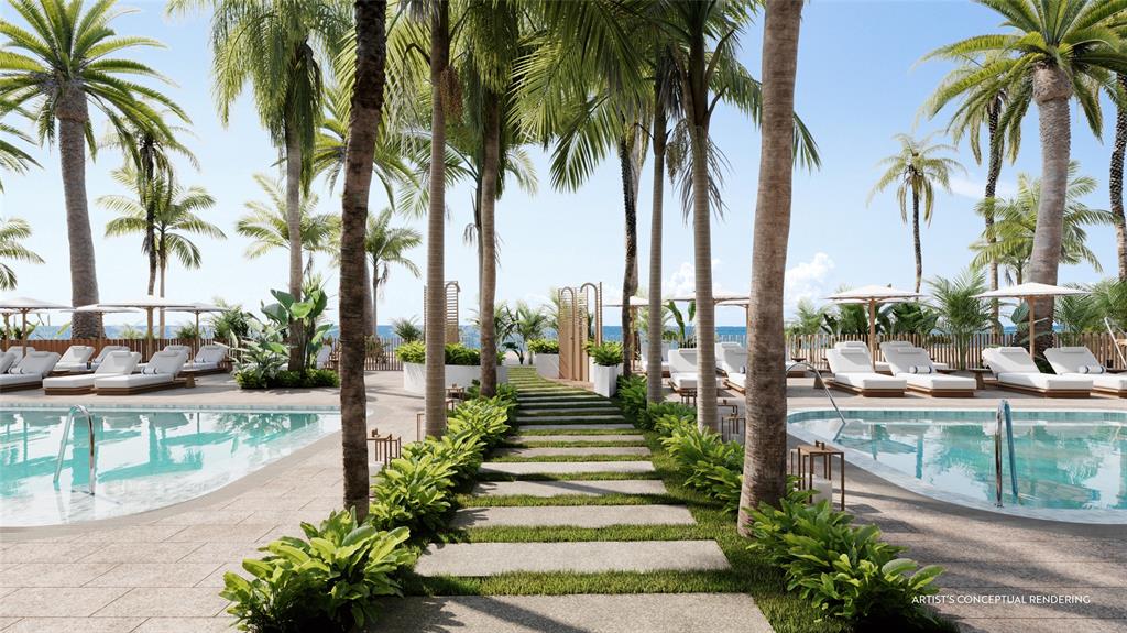 900 North Ocean Boulevard, Unit 1702 Pompano Beach, FL 33062 - Photo 34 of 49 a view of a yard with palm trees