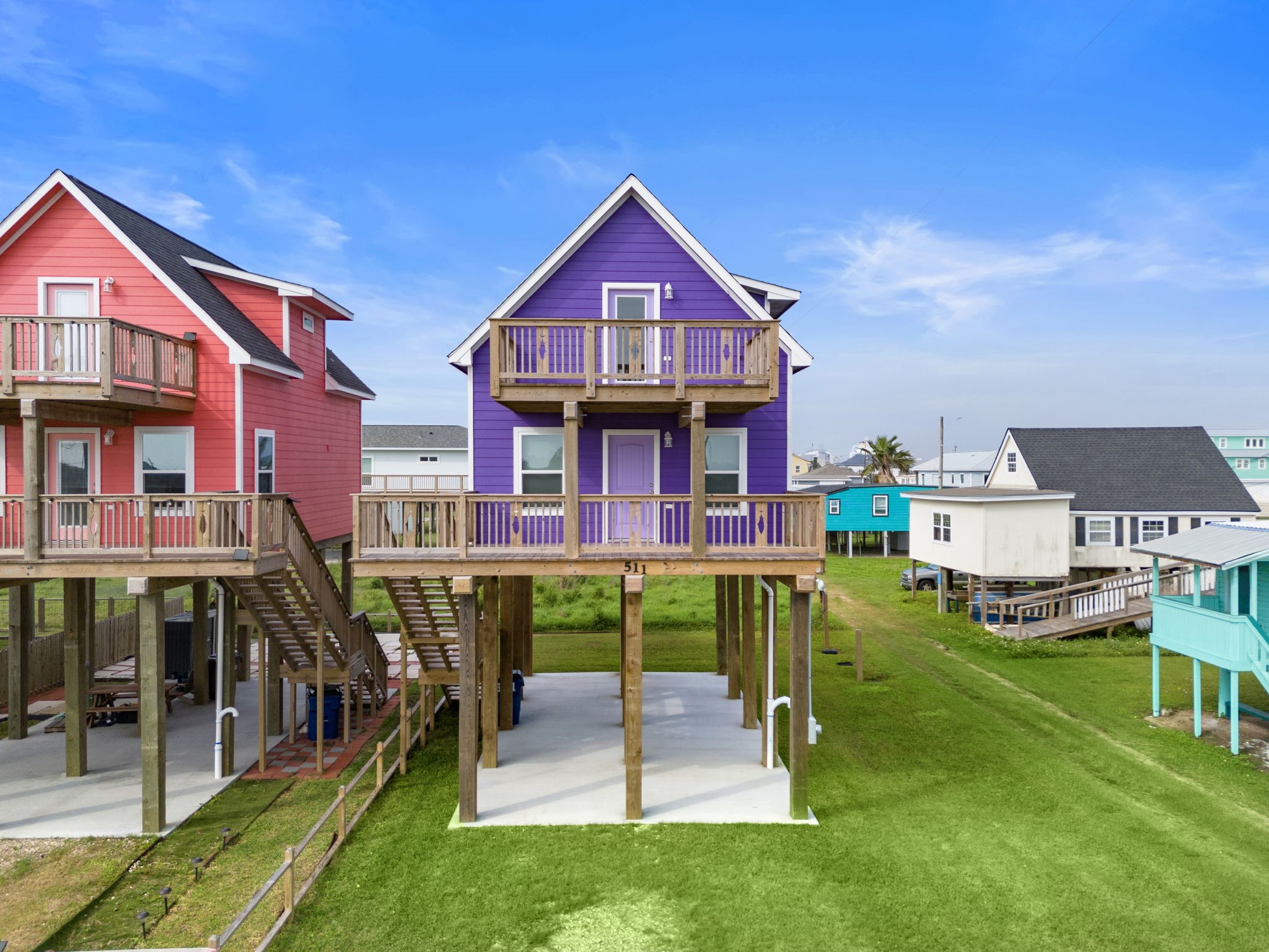 511 Caisson Street Surfside Beach, TX 77541 - Photo 2 of 33 a view of multiple houses with a yard