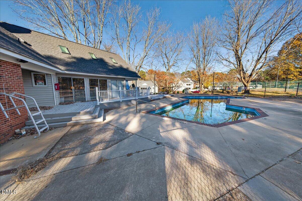 503 Gooseneck Drive, Unit A1 Cary, NC 27513 - Photo 33 of 37 a view of a backyard with a patio
