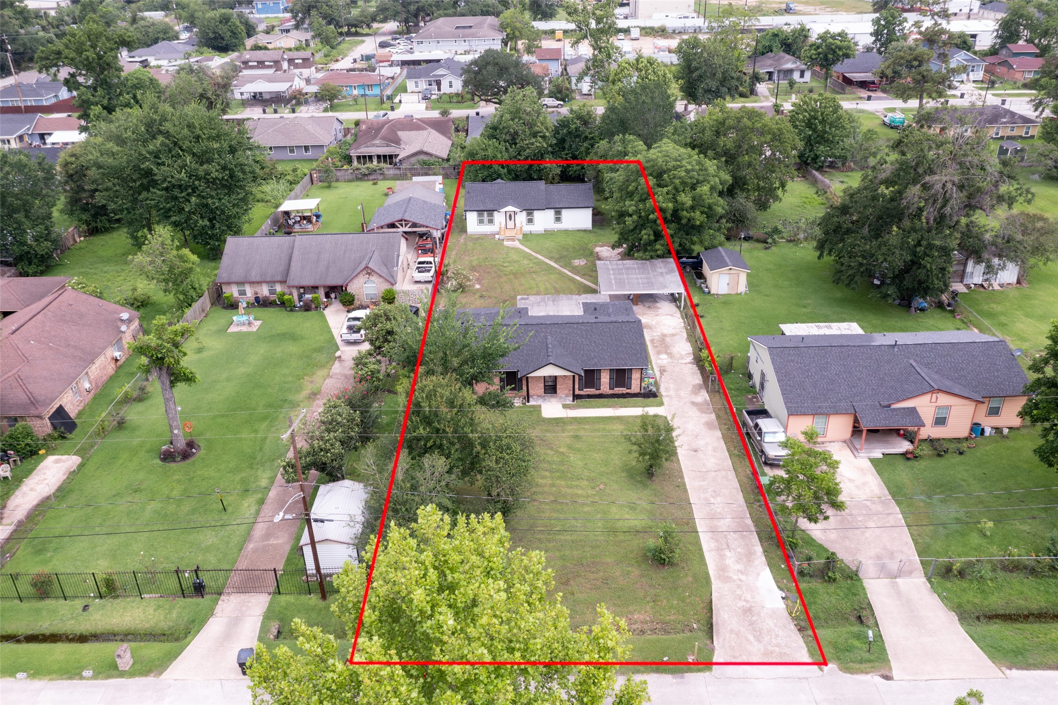 3225 Bostic Street Houston, TX 77093 - Photo 10 of 50 Aerial layout: Main house and second home clearly visible.