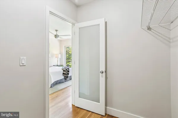 a view of a building with stairs and wooden floor