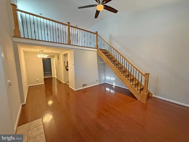 a view of entryway with wooden floor