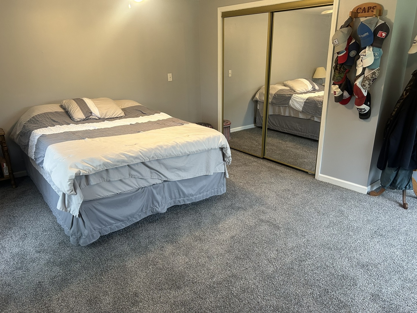 1 Bushwack Road Golconda, IL 62938 - Photo 30 of 38 a bedroom with a bed and a mirror