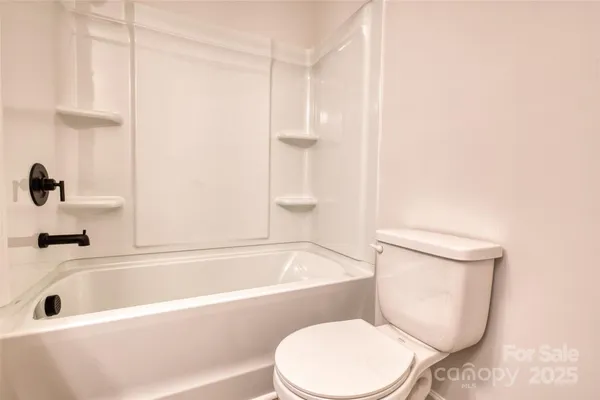 a bathroom with a toilet and a bathtub