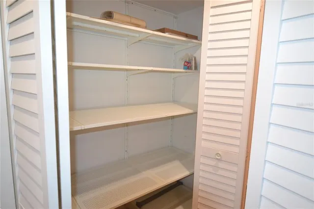 a close view of closet