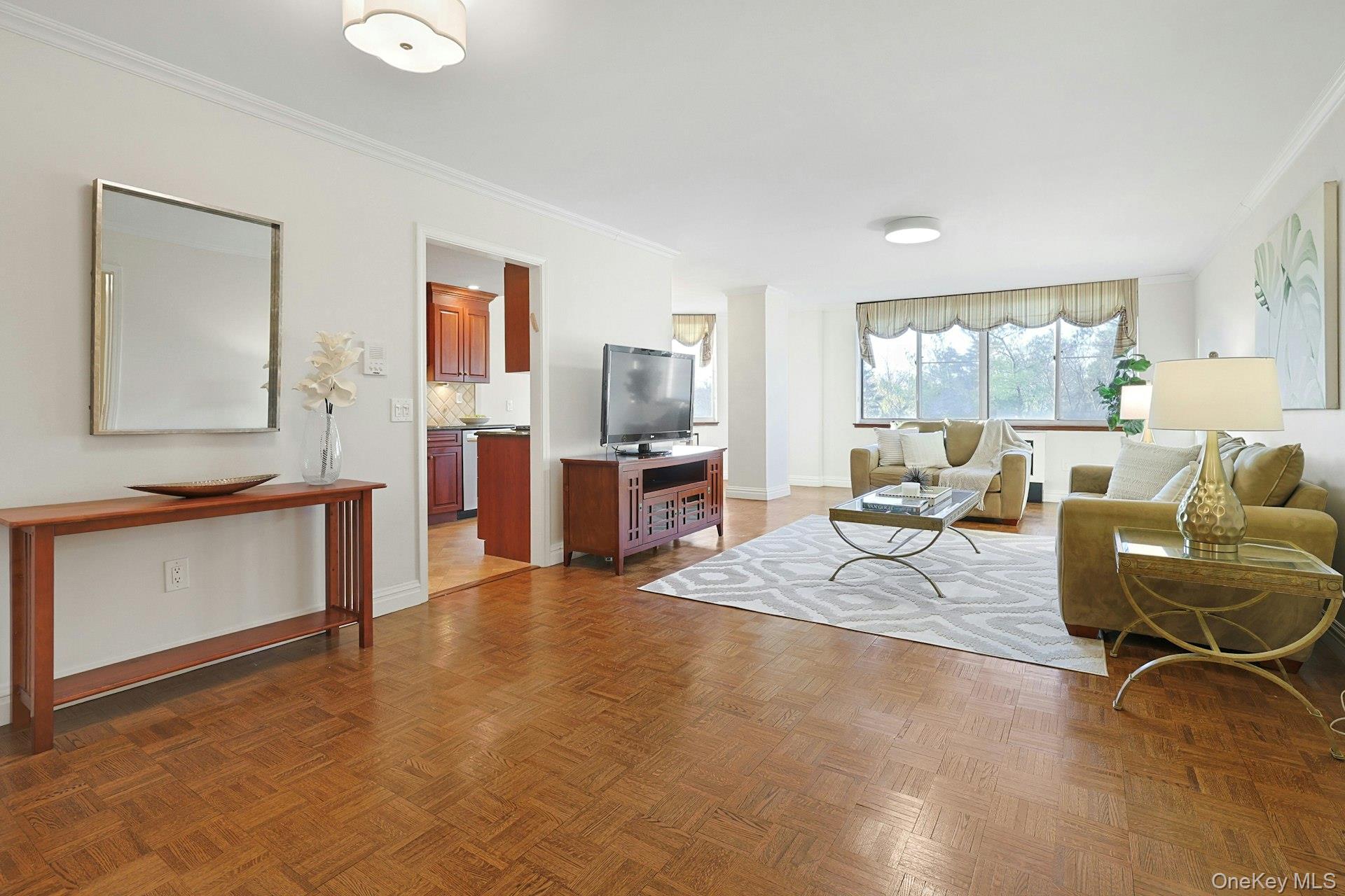 1270 North Avenue, Unit 3A New Rochelle, NY 10804 - Photo 2 of 20 Living room with crown molding