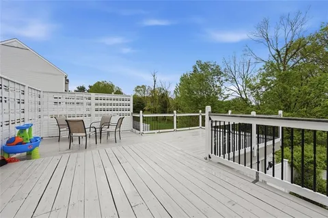 a house view with a deck
