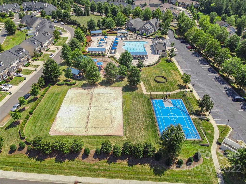 6809 Evanton Loch Road Charlotte, NC 28278 - Photo 28 of 30 an aerial view of a house with a swimming pool