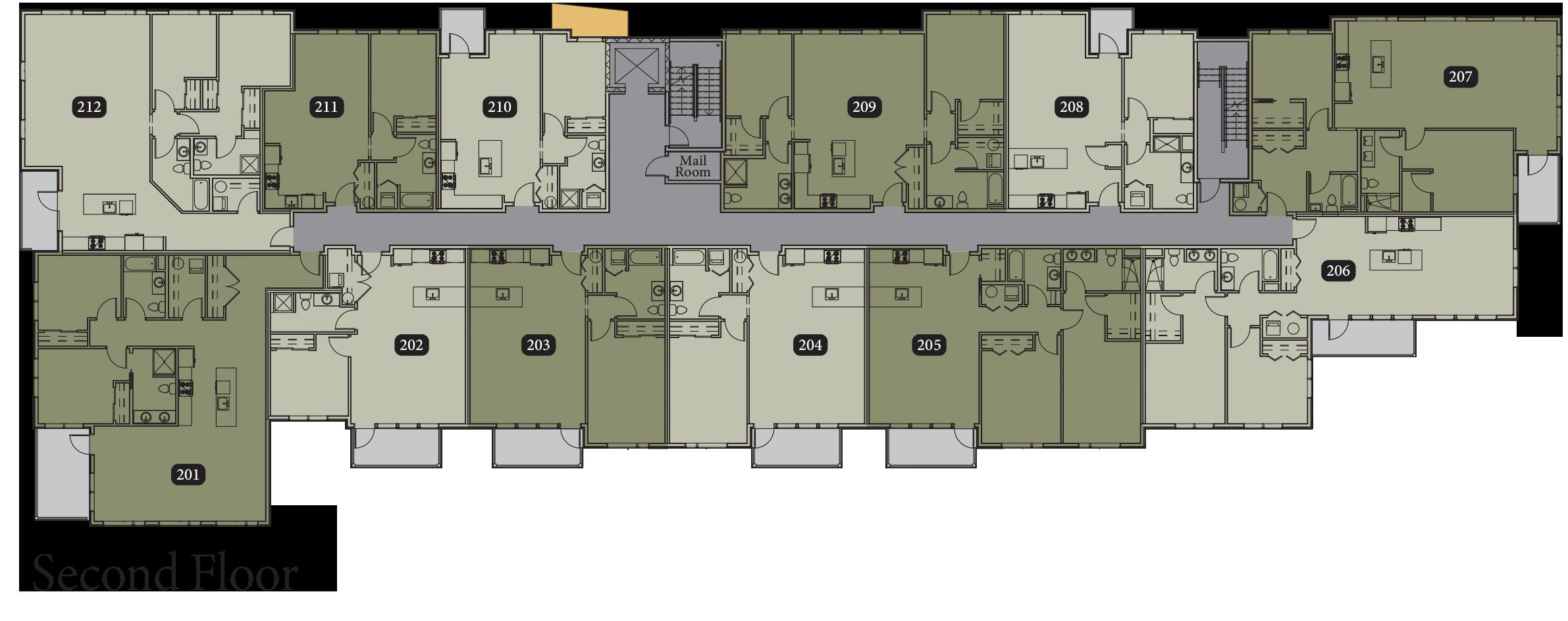 218 Washington Avenue, Unit 406 Portland, ME 04101 - Photo 18 of 20 2nd Floor Plan