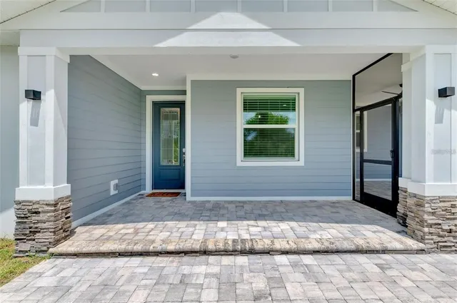 a view of an entrance door of the house