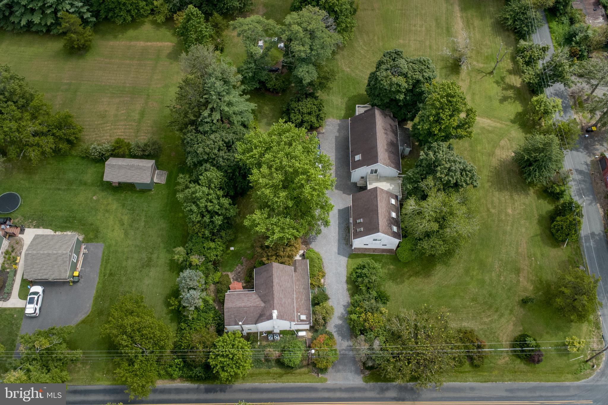 3416 Bursonville Road Riegelsville, PA 18077 - Photo 4 of 69 an aerial view of a house with outdoor space and lake view